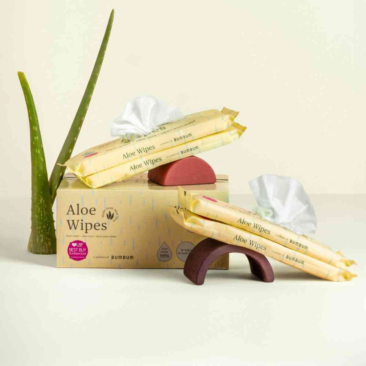 Aloe Wipes Box Travel Size Packs - My BumBum