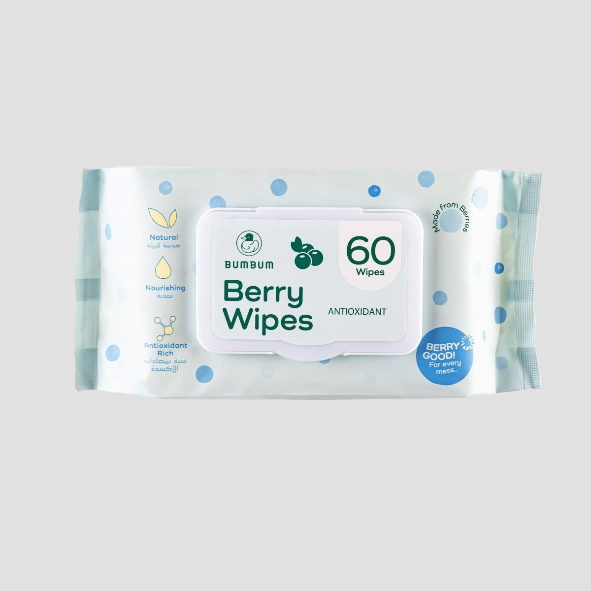 Berry wipes - Regular Size - 60 Wipes - BUMBUM