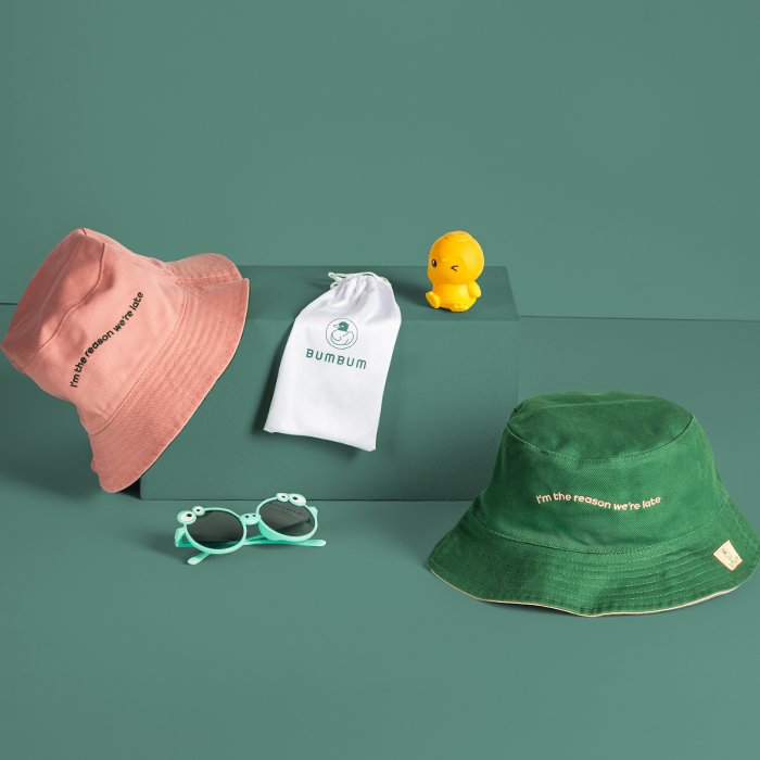 Adult Hat - Green & Pink - My BumBum