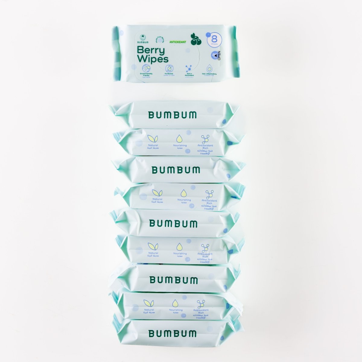 Berry Mini Wipes Bundle - 10 X 8 Wipes - BUMBUM