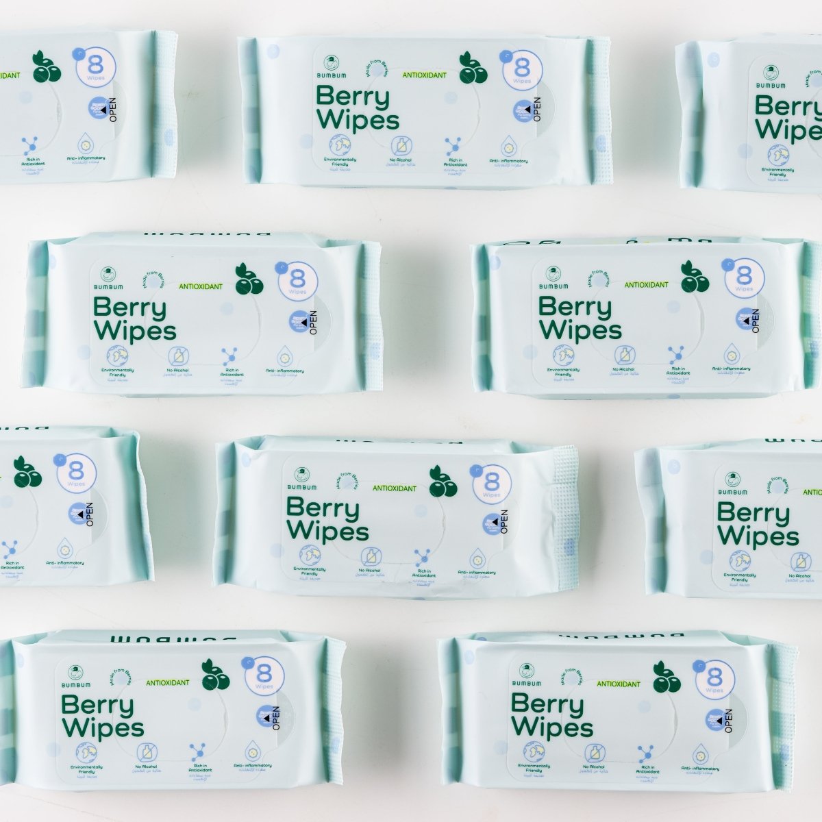 Berry Mini Wipes Bundle - 10 X 8 Wipes - BUMBUM