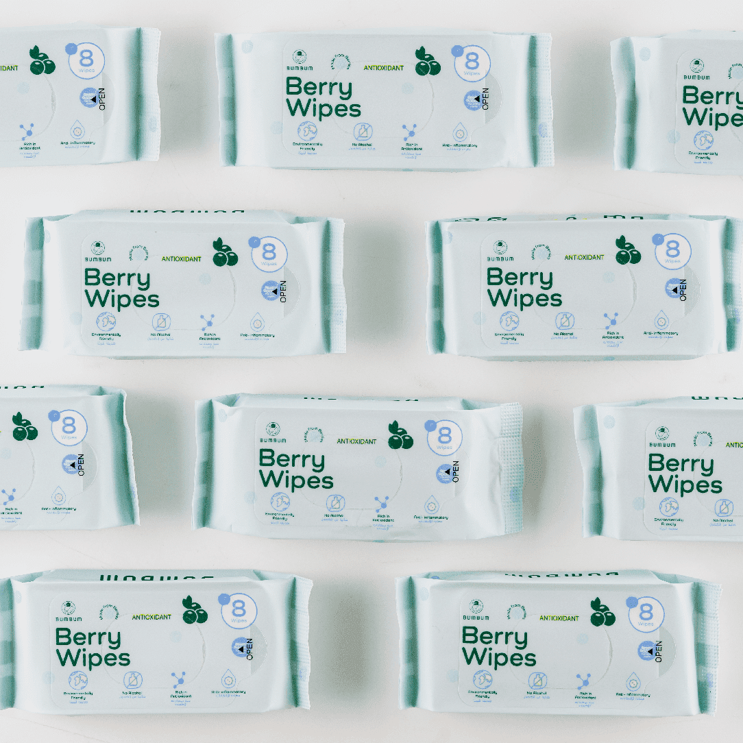 Berry Mini Wipes Bundle - 10 X 8 Wipes - BUMBUM