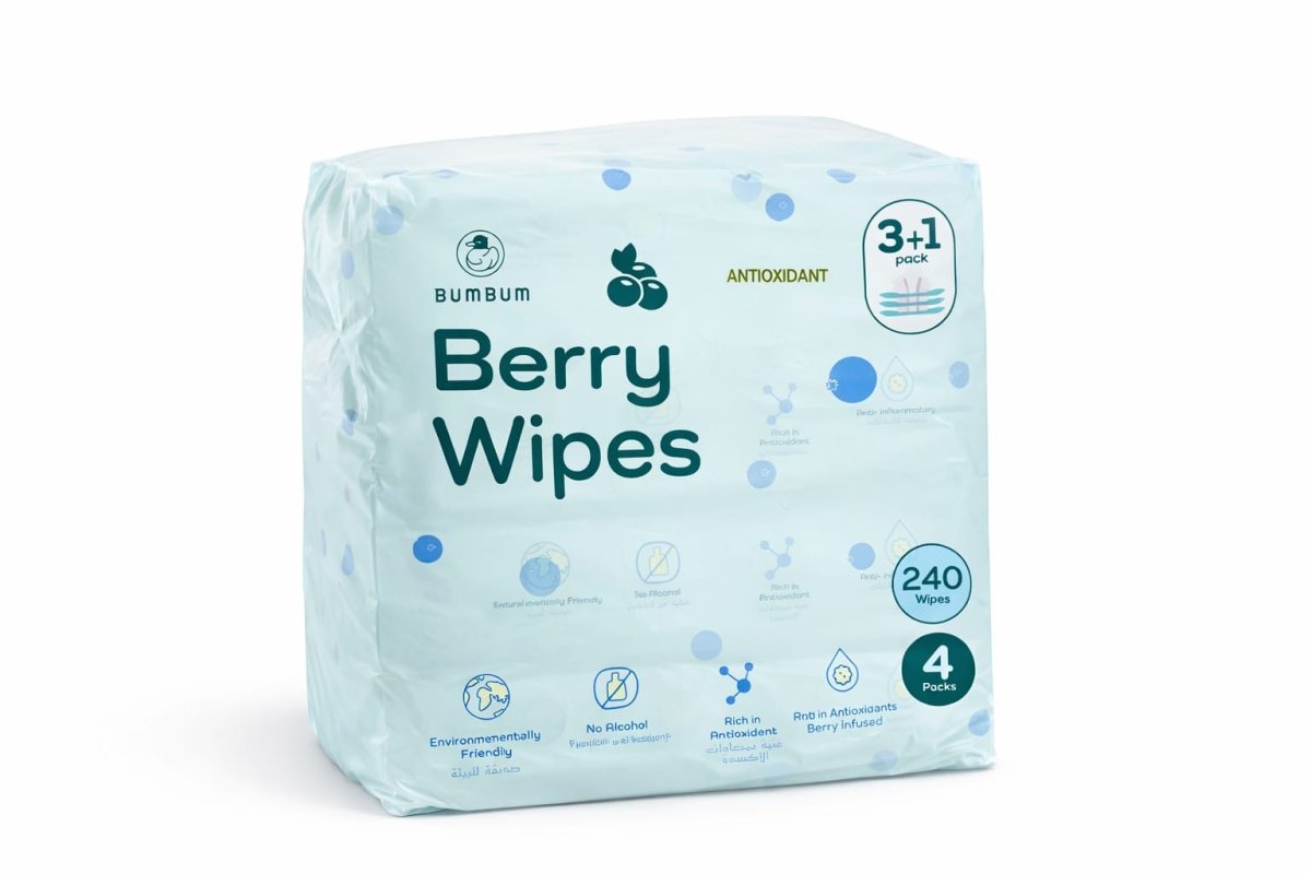 Berry Wipes Pack 3+1 * 60 Wipes - BUMBUM