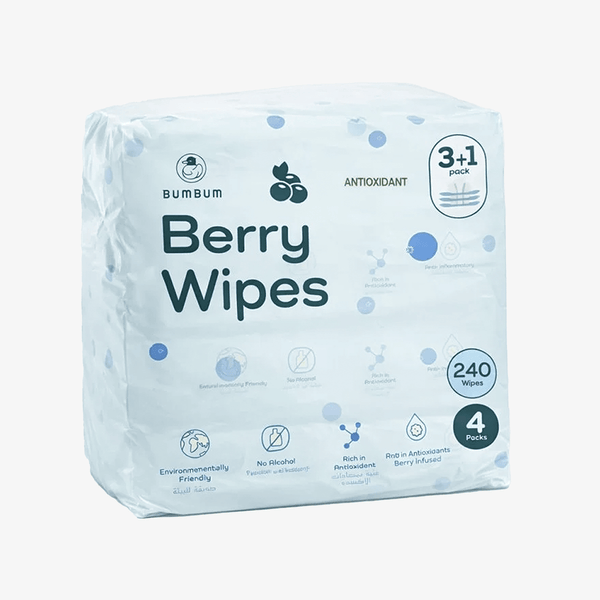 Berry Wipes Pack 3+1 - 60 Wipes - BUMBUM