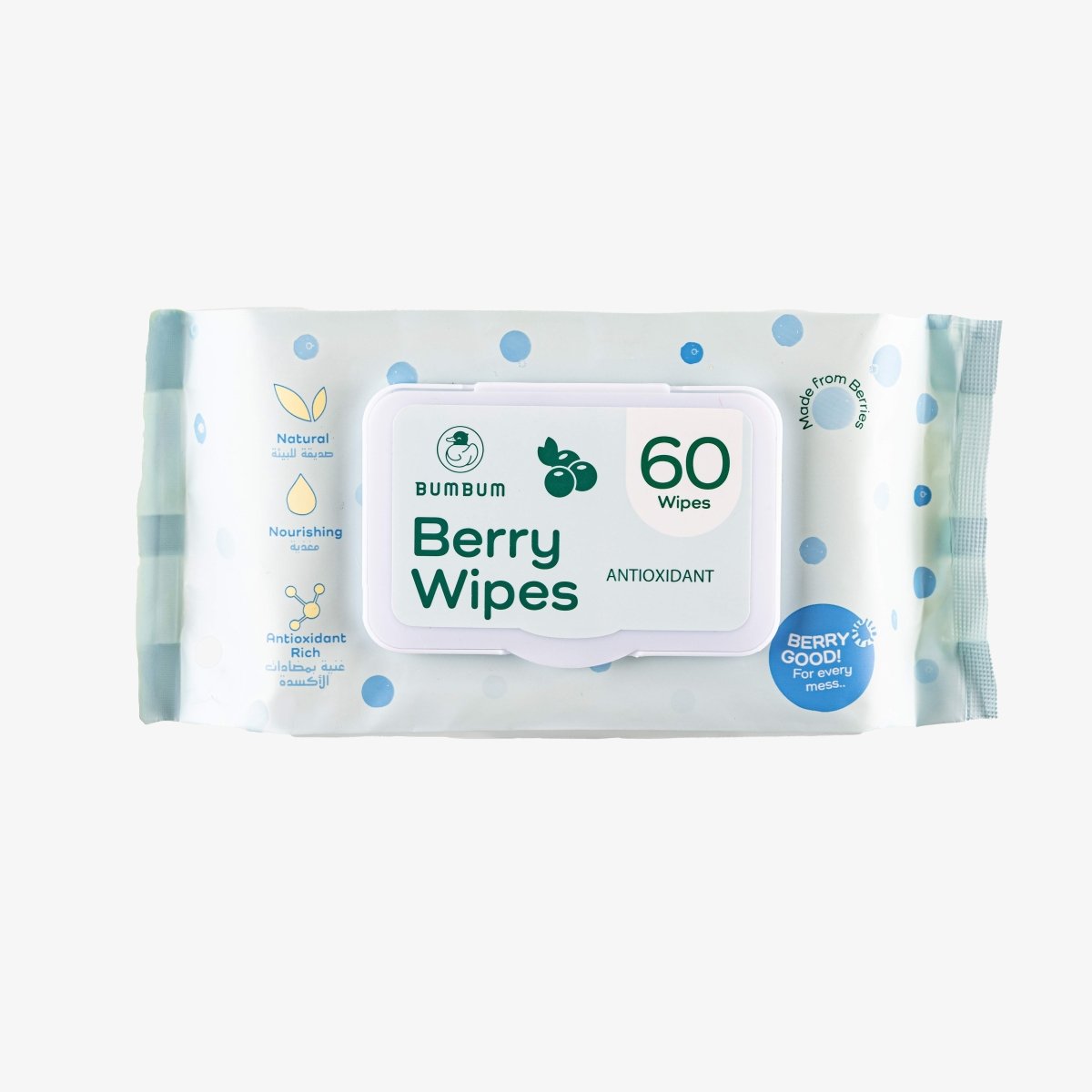 Berry wipes - Regular Size - 60 Wipes - BUMBUM