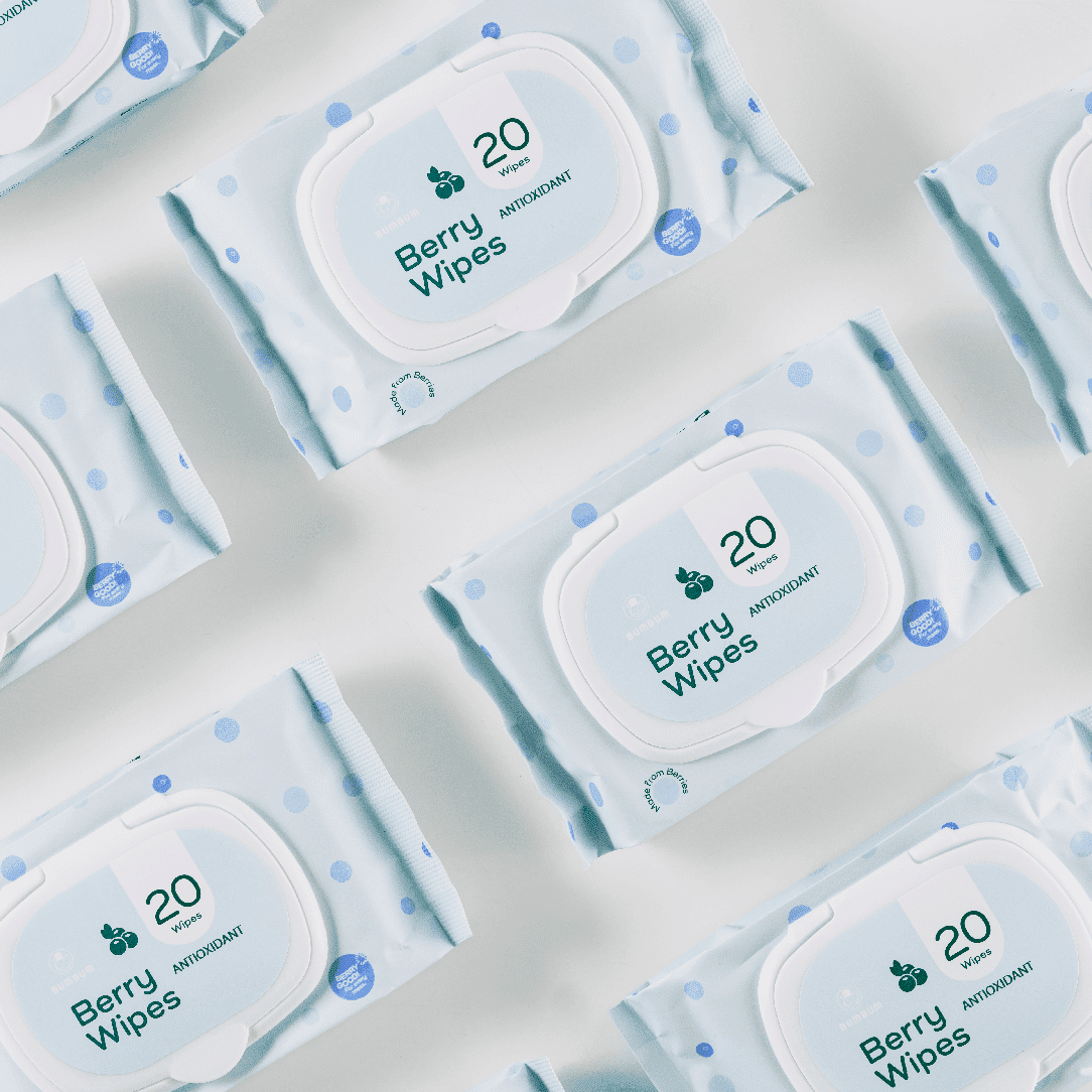 Berry Wipes - Travel Size - 20 Wipes - BUMBUM