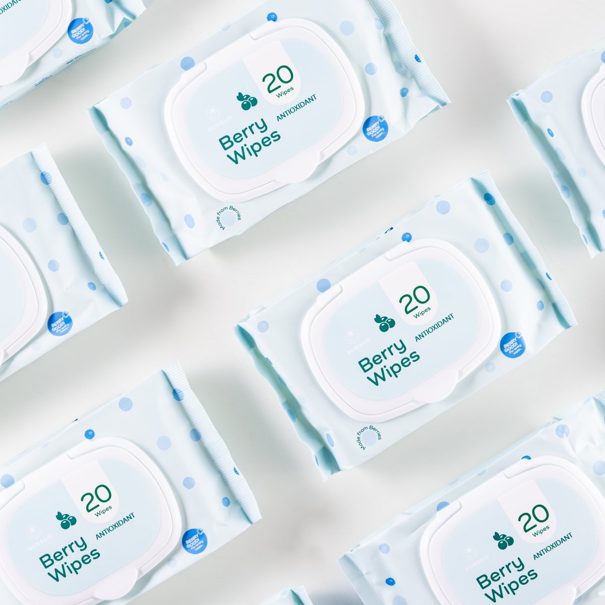 Berry Wipes - Travel Size - 20 Wipes - BUMBUM