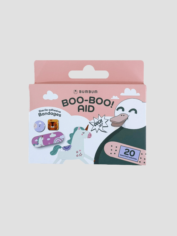 Boo Boo! Aid - Kids Sterile adhesive Bandages - 20 pcs - BUMBUM