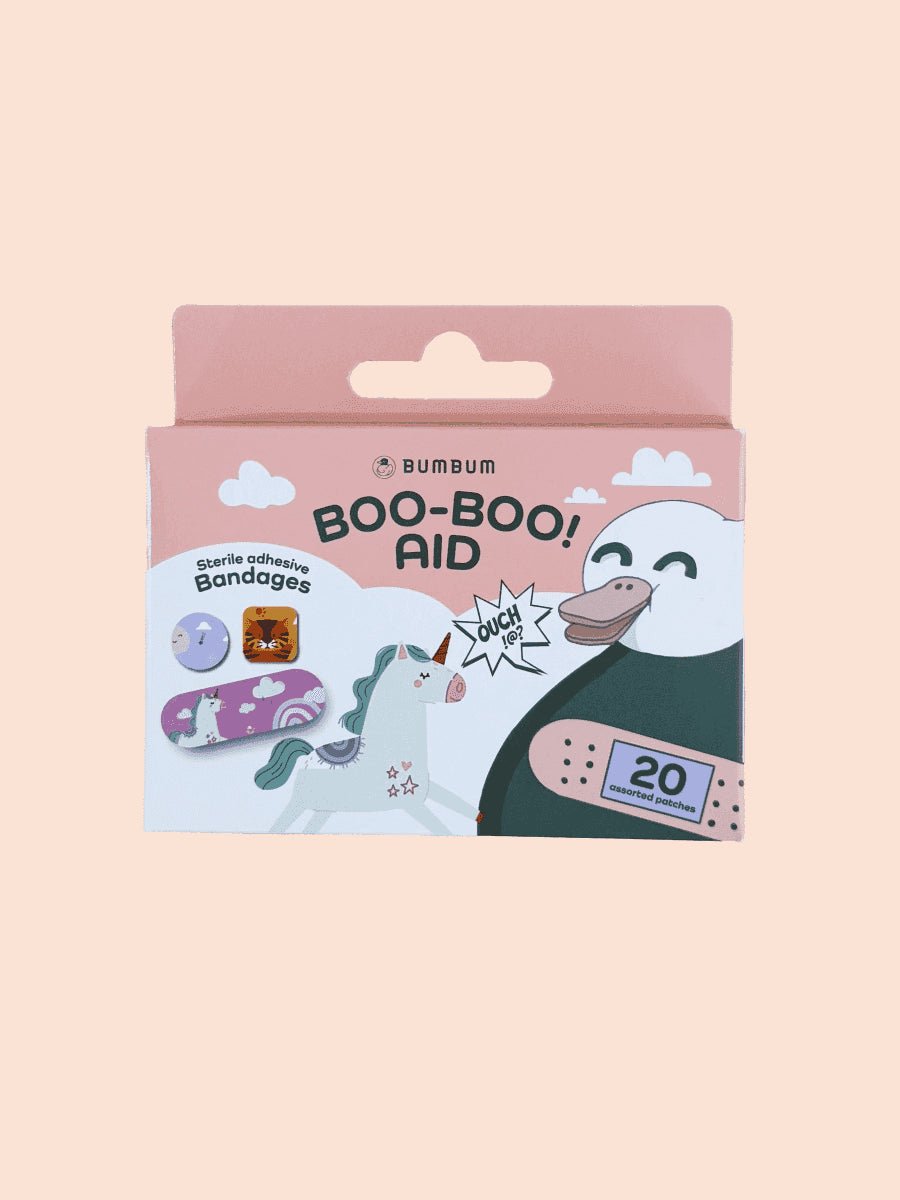 Boo Boo! Aid - Kids Sterile adhesive Bandages - 20 pcs - BUMBUM