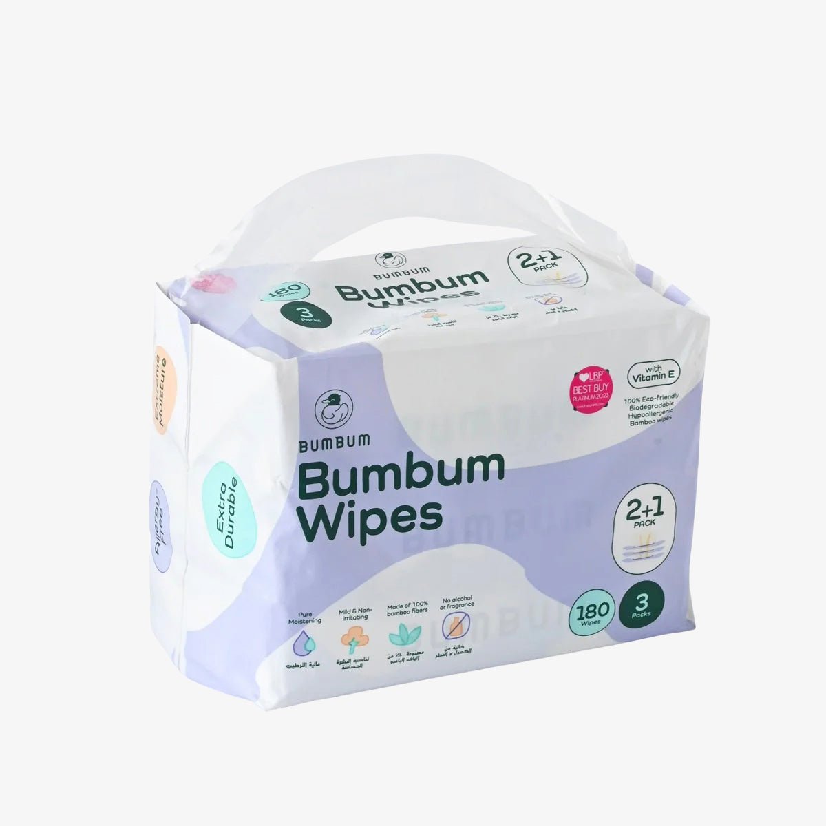 BUMBUM Wipes 2+1 Bundle - 3 X 60