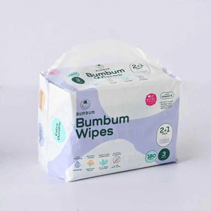 Box of Bumbum Wipes on a white background