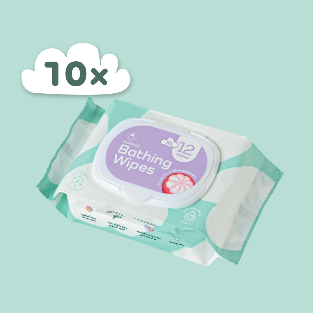 Mangosteen Bathing Wipes – 12 Pc (x10) - BUMBUM
