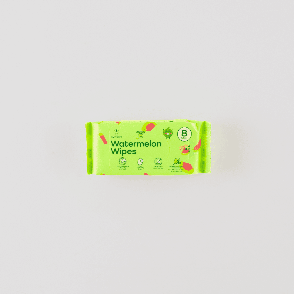 Watermelon Mini Wipes Bundle (8 wipes x10 packs)