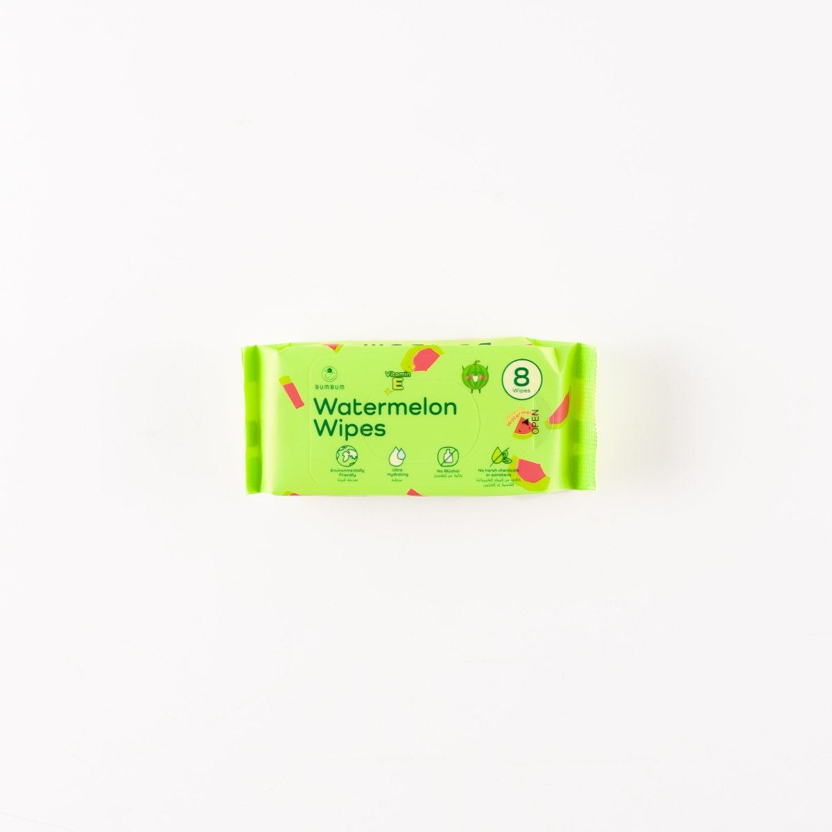 Watermelon Mini Wipes Bundle (8 wipes x10 packs) - BUMBUM