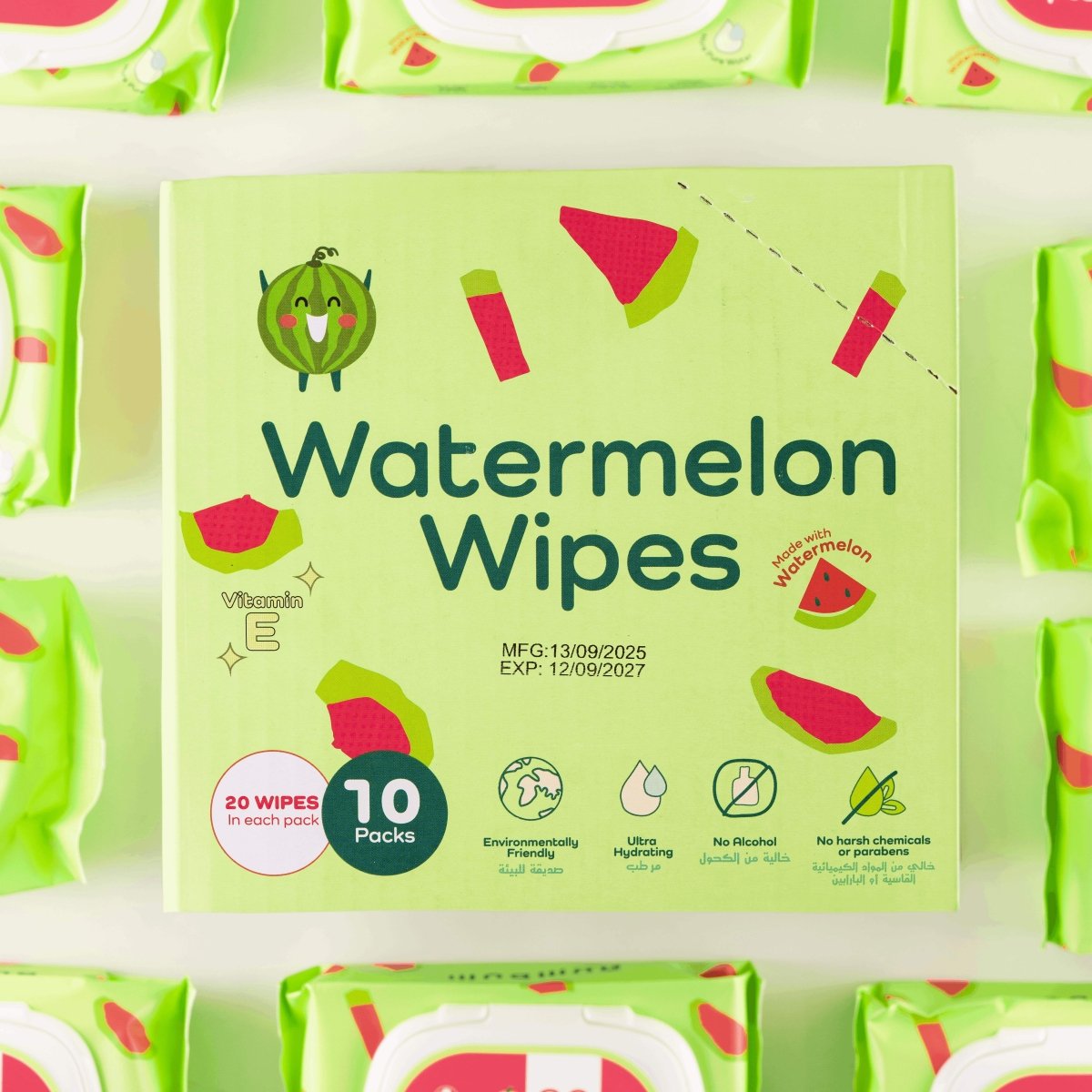 Watermelon Wipes - 20 X 10 - BUMBUM