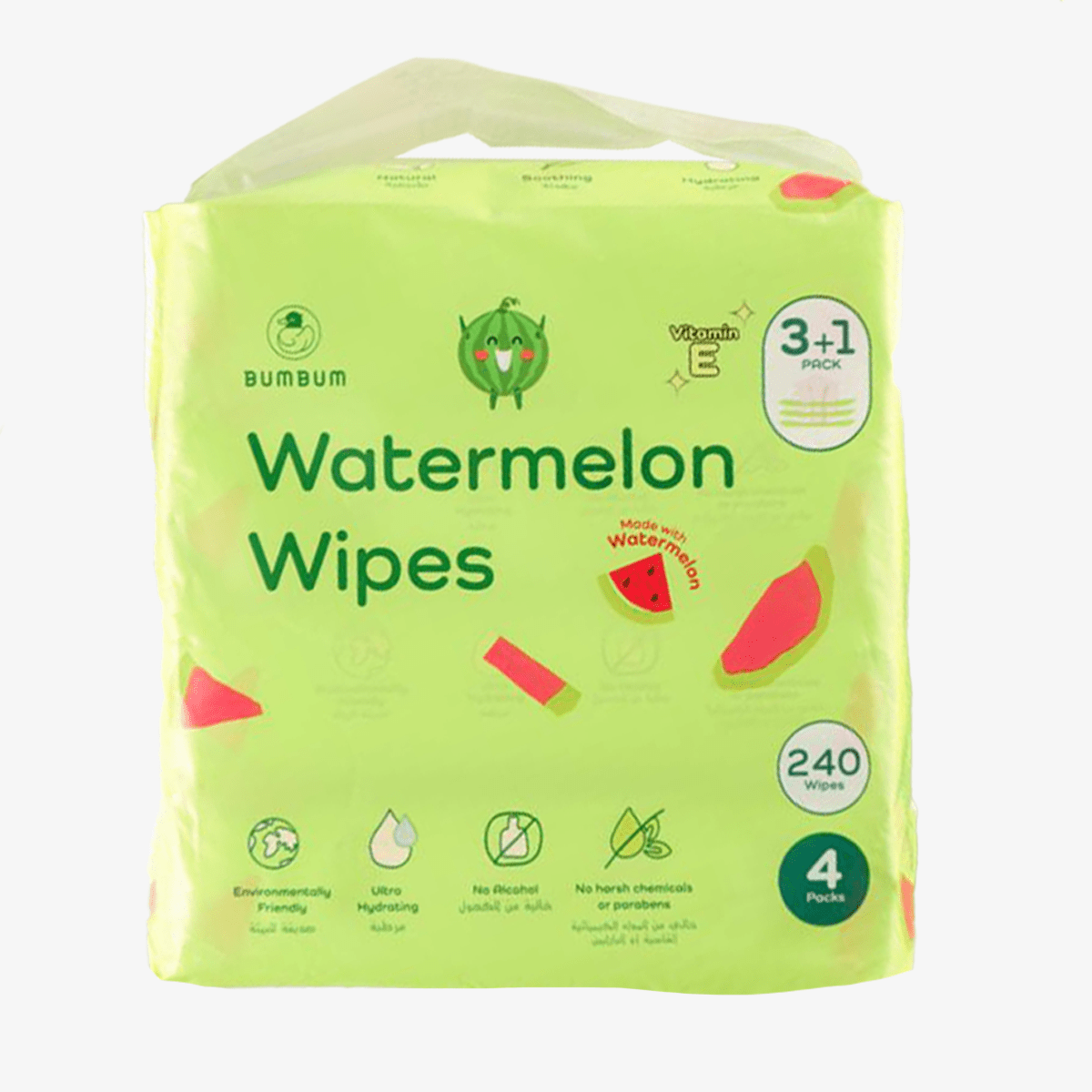 Watermelon Wipes - 3+1 Bundle - BUMBUM