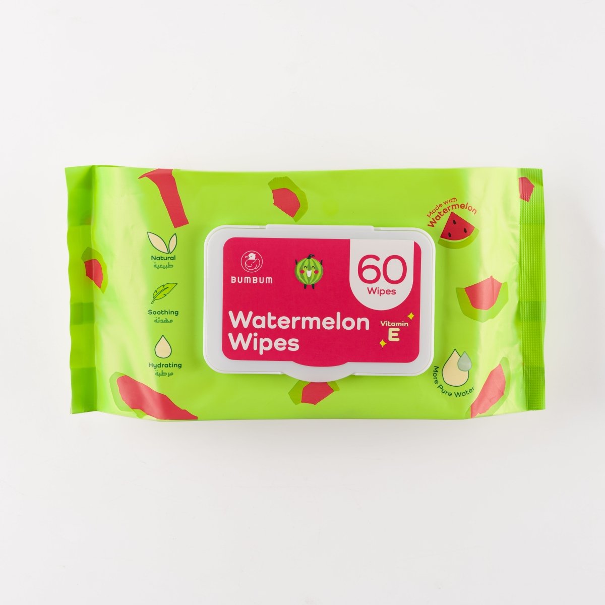 Watermelon Wipes - Regular Size - 60 Wipes